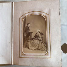 Load image into Gallery viewer, c. 1860s Leatherbound Photo Album w/ 49 Photographs