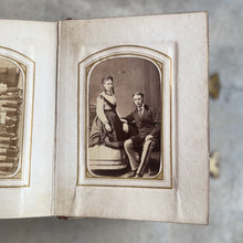 Load image into Gallery viewer, c. 1860s Leatherbound Photo Album w/ 49 Photographs