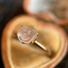 Load image into Gallery viewer, c. 1910s-1920s 9k Gold Moonstone Moon Face Ring