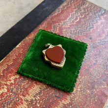 Load image into Gallery viewer, Mid-Late 19th c. Gilt Silver Carnelian Heart Locket