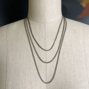 RESERVED | c. 1890s-1900s Sterling Silver Long Guard Chain