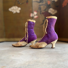 Load image into Gallery viewer, c. 1900s Purple Silk Boots | Study + Display