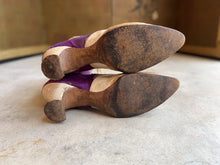 Load image into Gallery viewer, c. 1900s Purple Silk Boots | Study + Display