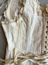 Load image into Gallery viewer, c. 1890s-1900s "Double V Waist" Front Button Corset