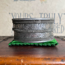 Load image into Gallery viewer, c. 1880s Wide Engraved Silver Cuff Bracelet