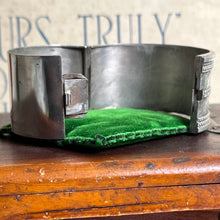 Load image into Gallery viewer, c. 1880s Wide Engraved Silver Cuff Bracelet