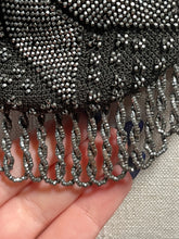 Load image into Gallery viewer, c. 1900 Cut Steel Beaded Snake Chatelaine Purse