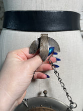 Load image into Gallery viewer, c. 1900 Cut Steel Beaded Snake Chatelaine Purse