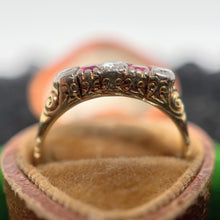 Load image into Gallery viewer, Early 20th c. 14k Gold Ruby Diamond Ring