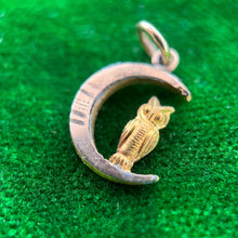 Load image into Gallery viewer, c. 1890s-1900s Owl Moon Conversion Charm