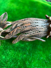 Load image into Gallery viewer, Late 19th c. Intricate Filigree Silver Hand Brooch