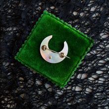 Load image into Gallery viewer, RESERVED | Mid-19th c. Mother of Pearl Moon Brooch