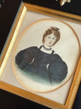Load image into Gallery viewer, 1830s Framed Miniature Portrait Painting | Signed J. Wood 1832