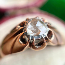 Load image into Gallery viewer, 14k Gold Foil Backed Rose Cut Diamond Ring