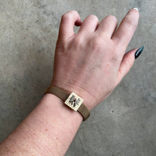 Load image into Gallery viewer, Victorian Gold Filled Moth or Butterfly Mesh Bracelet
