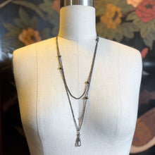 Load image into Gallery viewer, Antique Gunmetal Long Guard Chain w/ Metal Spheres