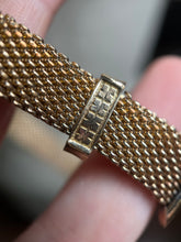 Load image into Gallery viewer, Victorian Gold Filled Moth or Butterfly Mesh Bracelet
