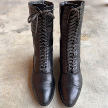 Load image into Gallery viewer, c. 1910s Black Lace Up Boots | Approx Sz 8
