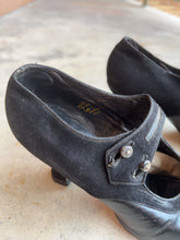 Load image into Gallery viewer, c. 1910s-1920s Black Leather Witchy Heels | Approx Sz 8.5-9