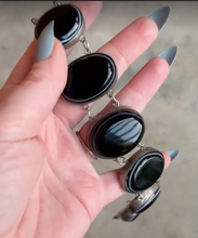 Load image into Gallery viewer, Late 19th c. Bullseye Agate Silver Bracelet