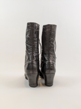 Load image into Gallery viewer, 1910s-1920s Black Lace Up Boots | Approx Sz 6-6.5