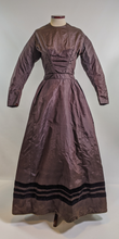 Load image into Gallery viewer, 1860s Purple Silk Dress