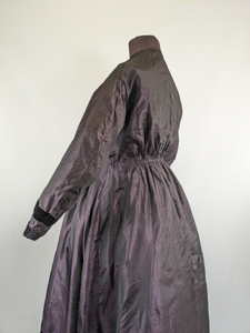 1860s Purple Wrapper Dress