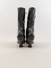 Load image into Gallery viewer, 1920s Black Lace Up Louis Heel Boots | Approx Sz 6.5-7