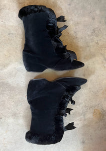 c. 1890s-1900s Black Carriage Boots