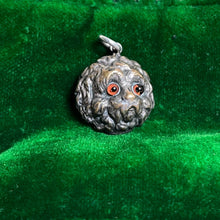 Load image into Gallery viewer, Antique Silver Plated Dog Charm | Victorian Edwardian Animal Jewelry