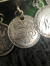 Load image into Gallery viewer, Victorian Silver Love Token Bracelet | Antique 1880s Jewelry