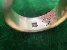 Load image into Gallery viewer, Victorian 1890s 14k Gold Wedding Band | Antique Ring Dated Sept 11 1895