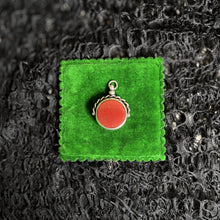Load image into Gallery viewer, 1920s Sterling Silver Bloodstone Fob Pendant | Antique Jewelry