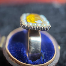 Load image into Gallery viewer, 18k Gold Georgian Citrine Paste Conversion Ring | Engraved 'Mary'