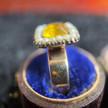 Load image into Gallery viewer, 18k Gold Georgian Citrine Paste Conversion Ring | Engraved 'Mary'