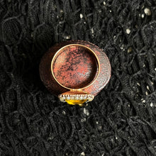 Load image into Gallery viewer, 18k Gold Georgian Citrine Paste Conversion Ring | Engraved 'Mary'