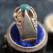 Load image into Gallery viewer, 12k Gold Bloodstone Belcher Ring | Antique Victorian Jewelry