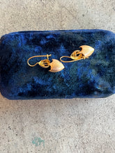 Load image into Gallery viewer, c. 1890s Taille d'Epargne Forget Me Not Earrings