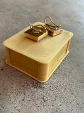 Load image into Gallery viewer, c. 1870s Gold Filled Carved Onyx Earrings
