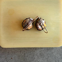 Load image into Gallery viewer, c. 1890s-1900s French Jet Pansy Earrings