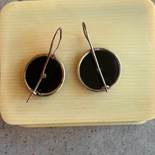 Load image into Gallery viewer, c. 1890s-1900s Gold Filled French Jet Earrings