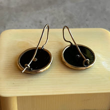 Load image into Gallery viewer, c. 1890s-1900s Gold Filled French Jet Earrings