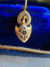 Load image into Gallery viewer, c. 1890s Taille d'Epargne Forget Me Not Earrings