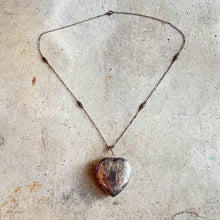 Load image into Gallery viewer, c. 1910s-1920s Sterling Silver Heart Compact Necklace