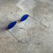 Load image into Gallery viewer, c. 1890s-1900s Cobalt Blue Sunglasses