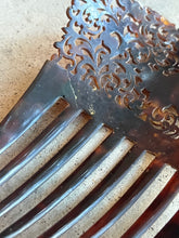 Load image into Gallery viewer, Mid-19th c. Carved Tortoise Shell Comb