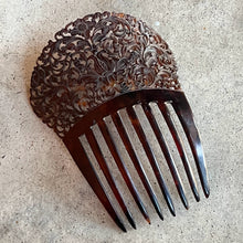 Load image into Gallery viewer, Mid-19th c. Carved Tortoise Shell Comb