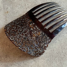 Load image into Gallery viewer, Mid-19th c. Carved Tortoise Shell Comb