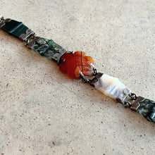Load image into Gallery viewer, 19th c. Silver Scottish Agate Bracelet