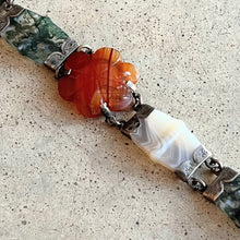 Load image into Gallery viewer, 19th c. Silver Scottish Agate Bracelet